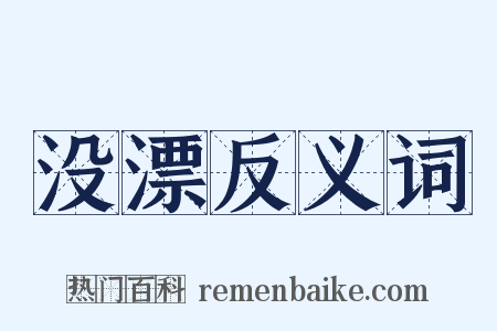 没漂反义词是什么意思的图片